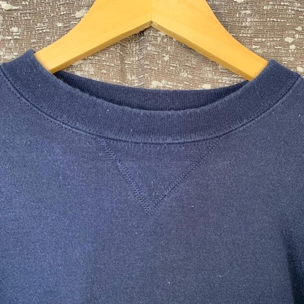 Vintage Tultex Crewneck Sweatshirt‎ Blank Navy Blue Men's XL Made in USA